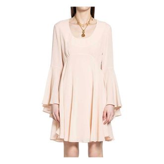 Chlo&eacute; Short Dresses, female, Pink, Size: S Flared Mini Dress