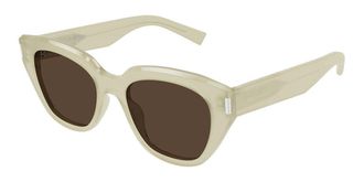 Saint Laurent SL 827/K Asian Fit 004 Womens Sunglasses White Size 54 - Free RX Lenses - Free RX Lenses