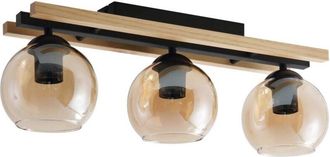 Lindby Lámpara de techo Enrique en Negro Madera - Lindby