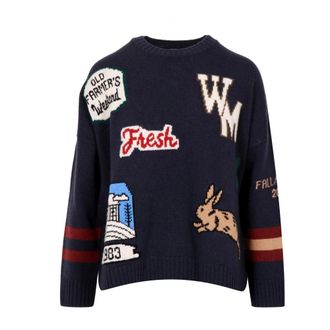 Max Mara Truien & Vesten, Dames, Blauw, M, Wol, Max Mara Weekend Sweaters Blue