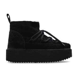 INUIKII Sneeuwlaarzen Klassiek Lage Platform - Dames - Winterlaarzen - Zwart - 41 EU - Wol - Schoenen