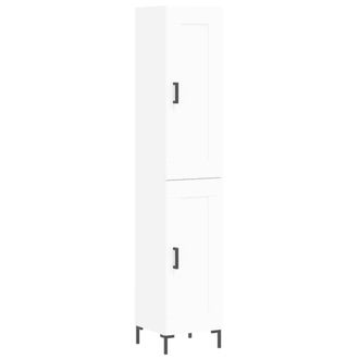 Berkfield Home Highboard White 34.5x34x180 cm Engineered Wood