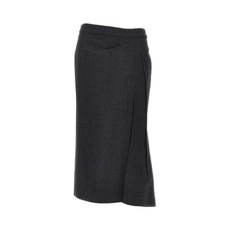 Victoria Beckham Pressed flannel midi skirt Woman 10