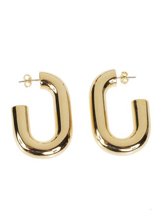 Paco Rabanne XL Link Hoops Hoop Squared Brass Earrings
