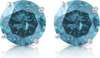 Pompeii3 1/4ct Blue Diamond Studs 14K White Gold