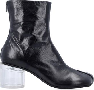 Maison Margiela Anatomic Enkellaarsjes - Dames - Laarzen met Hak - Zwart - 37 EU - Leer - Schoenen