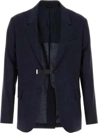 Fendi Navy Blue Notched Lapel Blazer