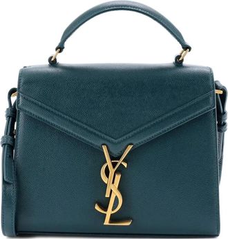 Saint Laurent Cassandra Top Handle Bag Leather Mini shoulder bag - Verde