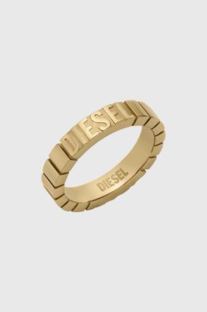 Diesel Stainless Steel Band Ring - Rings - Unisex - Gold