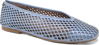 Gentle Souls Willow Perf Ballet Flat in Ashley Blue Leather at Nordstrom, Size 8.5