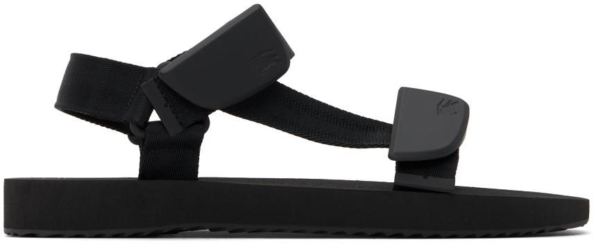 サンダル BURBERRY Men Sandals 8102419165001 B9629 black Sandals Burberry Black size 43 EU in Rubber - 39665001