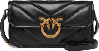 Pinko Borsa a spalla con fibbia Love Birds - Nero