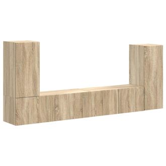 vidaXL Conjunto De Mueble De Tv 4 Pcs Roble Sonoma Vidaxl