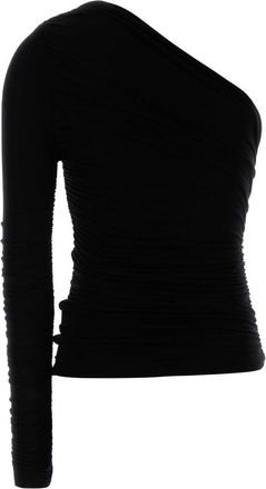A Gold E Womens Black Lyocell Top Spandex T-Shirt T-shirts And Polos