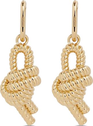 Paco Rabanne Gouden Marine Knoop Oorbellen - Dames - Oorbellen - Geel - ONE Size - Accessoires