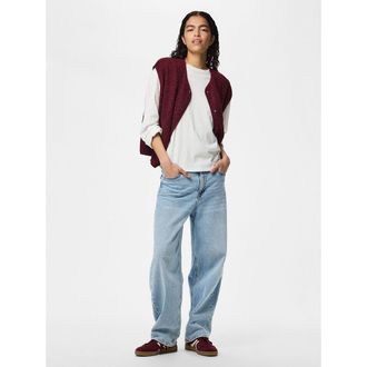 Pieces Mouwloos vest in sherpa