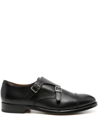 Doucal's double-buckle leather monk shoes - men - Calf Leather/Calf Leather/Calf Leather/Rubber - 42.5 - Black