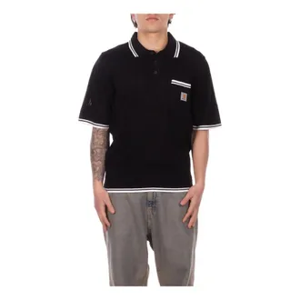 Carhartt Work in Progress Carhartt Wip, Polo Shirts, male, Black, Size: XL Polo Shirt