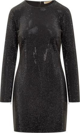 Michael Kors Embellished Scuba Mini Dress - Dames - Feestkleedjes - Zwart - S - Nylon - Kleedjes