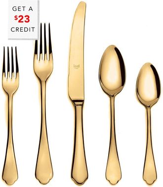 Mepra Dolce Vita Mirror Oro 5Pc Place Setting With $23 Credit