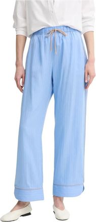 Munthe Wide Broeken - Dames - Wijde Broeken - Blauw - L - Broeken