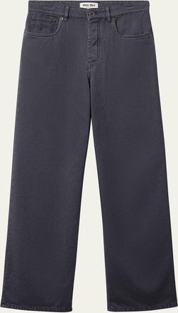 Miu Miu Relaxed Straight-Leg Denim Pants