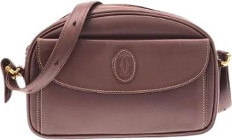 Cartier Pre-owned Cross Body Bags, female, Red, Size: ONE SIZE Pre-owned Must de Leather Shoulder Bag