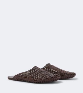 The Row Zapatos slip-on trenzados de piel