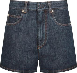 Fendi Short Ff Padded Denim