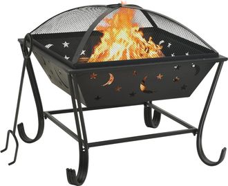 vidaXL Brasero Con Atizador Acero Xxl 62 Cm Vidaxl