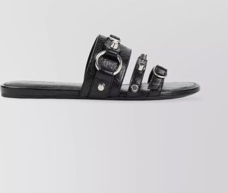 Balenciaga city slide sandals metal ring