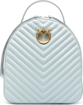 Pinko Love quilted leather backpack - women - Calf Leather - One Size - Grey