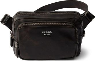 Prada Distressed Nappa Leather Shoulder Bag