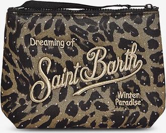 MC2 Saint Barth Rechteckige Seidenclutch mit Tiermuster Aline