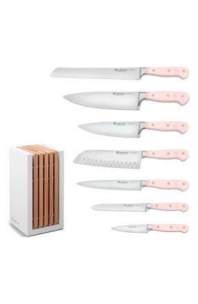 W&uuml;sthof Classic 8-Piece Designer Knife Block Set in Light Pink at Nordstrom