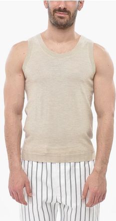 Prada Sleeveless Cashmere Crewneck Sweater size 48