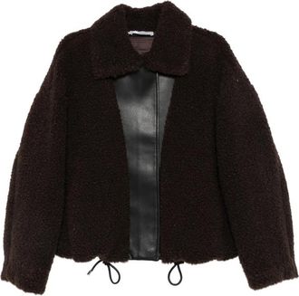 Sportmax Faux-shearling Buckled-collar Jacket