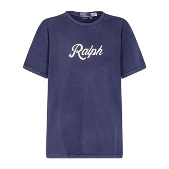 Polo Ralph Lauren T-Shirts, male, Blue, Size: 2XL The Ralph Logo T-Shirt