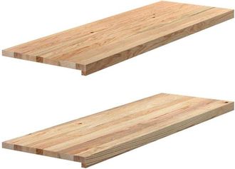 vidaXL Vidaxl - Alféizares de ventana 2 uds madera maciza roble sin tratar