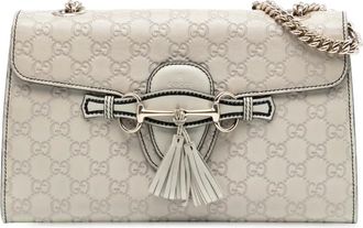 Gucci 2016-2025 medium Guccissima Emily schoudertas - Wit