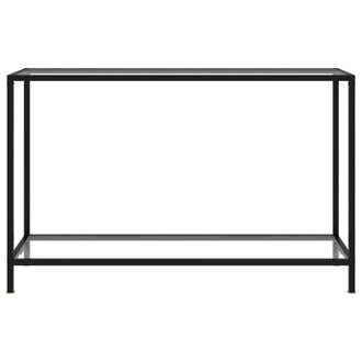 Berkfield Home Console Table Transparent 120x35x75 cm Tempered Glass in Clear | Size: 120 x 35 x 75 cm