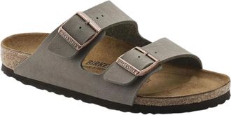 Birkenstock Arizona Sandal in Stone Birkibuc Men Two-Strap