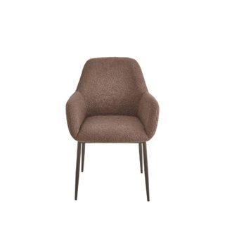 MondoViro Conjunto de sillas de tela marr&oacute;n 60x62 cm 85h