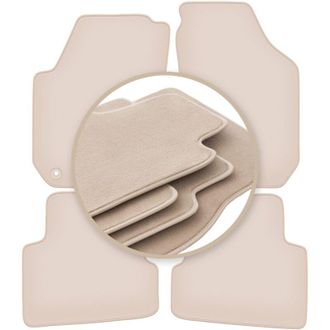 OEM Alfombrillas Beige Premium Para Skoda Fabia Ii Hatchback, Station Wagon 2007-2014