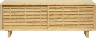 Naan Furniture Mueble de tv de madera natural con mallorquina 120 cm sin barnizar