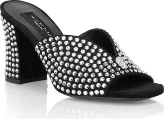 Philipp Plein Suede Platform Sandals Strass Women in Black at Nordstrom, Size 38