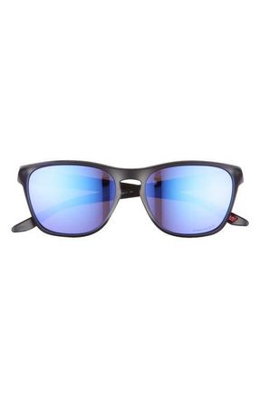 Oakley Manorburn 56mm Square Sunglasses in Matte Black/Prizm Violet at Nordstrom