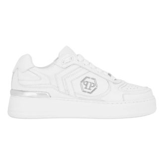 Philipp Plein Schoenen, unisex, Wit, 36 EU, Leer, Pit-$Top Lage Sneakers