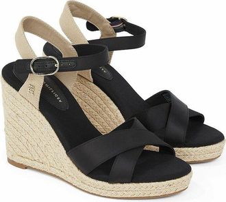 Tommy Hilfiger Sandalen met sleehak, in satijn