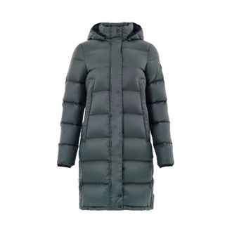 Moose Knuckles Jassen, Dames, Groen, S, Katoen, Lange Gewatteerde Donsjas